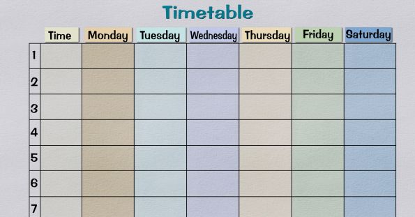 Make a Timetable
