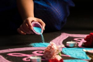 Making Rangolis