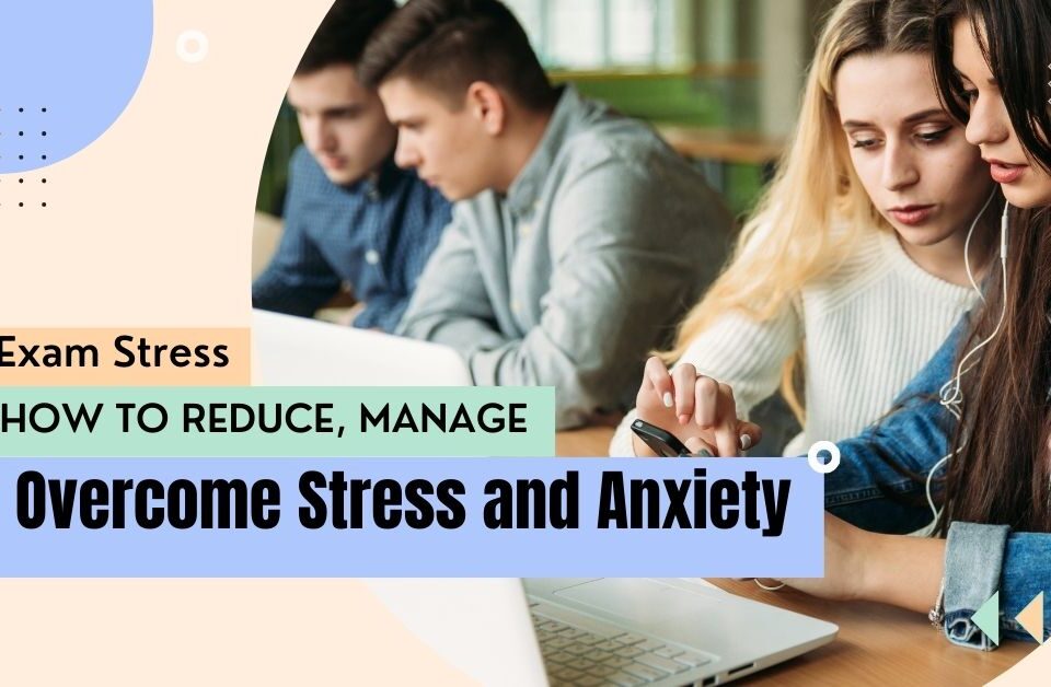 Students studying together, learning how to reduce exam stress and manage anxiety effectively.