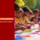 Holi fun activities for students – Kids enjoying creative art projects and colorful hand painting to celebrate the festival.